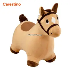 CARESTINO - Saltarín Peluche Inflable para Bebé -ZOO- Caballo Marron