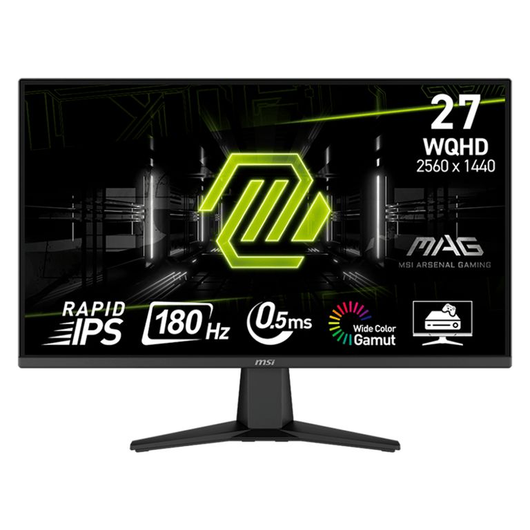 Monitor plano gaming MAG-275QF, 27" WQHD Rapid IPS, 180 Hz, 0.5 ms, HDMI, DP