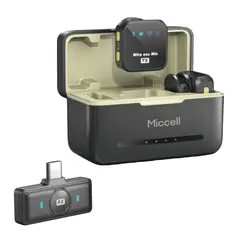 MICCELL - Micrófono Inalámbrico para Celular Plug and Play para Vlog y Grabación