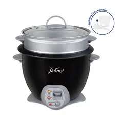 JHUMY - Olla arrocera 2 . 2Lt con vaporera y sofrito color negro