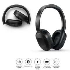 PHILIPS - Audífonos Phillips Inalámbricos Reducción Activa Del Ruido Supraaural Compacto Plegable Llamadas