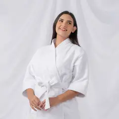 SOÑALIERE - Salida de Baño Mujer Microfibra - Blanco L