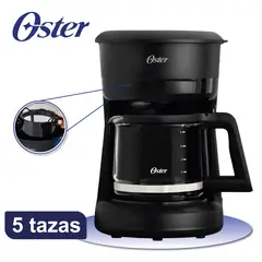 OSTER - Cafetera 5 Tazas Negra
