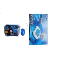 GENERICO - Mini Laptop Juguete Ingles-español Con Mouse Azul