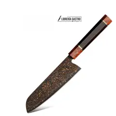 GENERICO - Cuchillo Santoku #7 Japones, Damasco 37 capas, núcleo 10Cr15CoMoV.