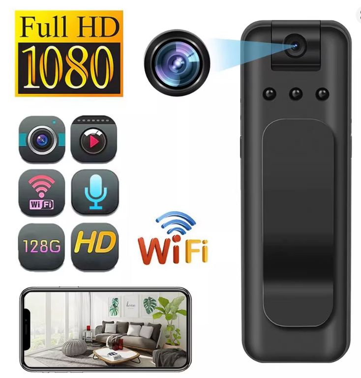 Mini Cámara HD 1080P Portátil Grabadora de Video con Visión Nocturna