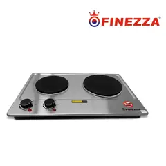 FINEZZA - Cocina eléctrica acero inoxidable 2500 W 2 hornillas FZ-320H2CE