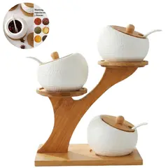 ELMEJORPRECIO - Set de 3 Condimenteros de Cerámica Emilia