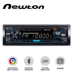 NEWTON - Autoradio Viper NWT 500 con Máscara Extraíble luces LED de 7 Colores