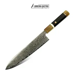 GENERICO - Cuchillo Buffalo Chef #8, Acero Damasco de 67 Capas