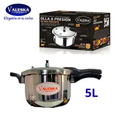 VALESKA - Olla a presión de acero inoxidable 5 litros