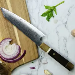 GENERICO - Cuchillo Buffalo Kiritsuke #8, Acero Damasco de 67 Capas.