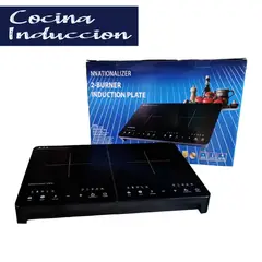 NATIONALIZER - Cocina de Inducción con 2 Hornilla 2000 + 2000 Watts NN-ALPI17