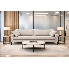 ARTSOFA - Sofá Tres Cuerpos Alma Crudo Antifluido