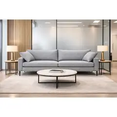 ARTSOFA - Sofá Tres Cuerpos Alma Gris Antifluido
