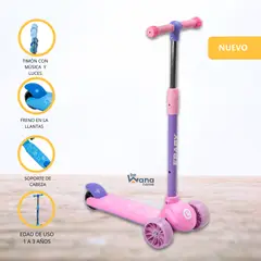 EBABY - Scooter Unidireccional para Niños «ROLLER» Pink