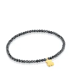 TOUS - PULSERA HEMATITA PLATA BAÑO OSO MOTIVOS