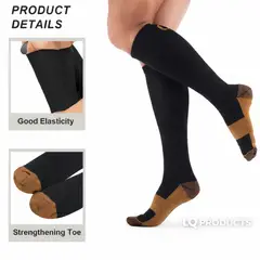 GENERICO - Medias Varices Unisex Medias De Compresión Venas Varicosas 20-30mmHg