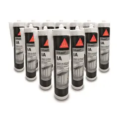 SIKA - Pack 12 unidades Sikasil IA Transparente - Sellante de silicona multiuso para vidrios y ventanas 280 ml
