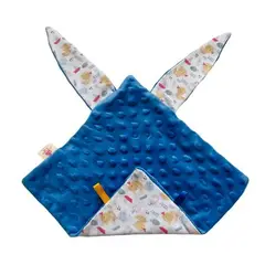 LA TIENDITA DE ALE APRENDE JUGANDO - Manta de apego La tiendita de Ale - Orejitas Azul - Hecho en Perú