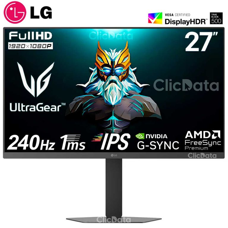 MONITOR UltraGear 27G440A-B 27 IPS FHD 240Hz 1ms G-Sync FreeSync Premium
