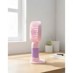 ROMAX - Mini Ventilador Portátil de Mano recargable lila