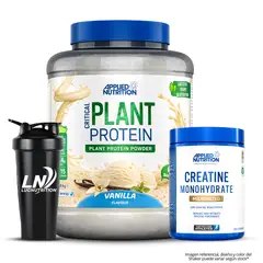 Applied Nutrition - Critical Plant Protein 1.8 kg - Vainilla + Creatina 500 G + Shaker