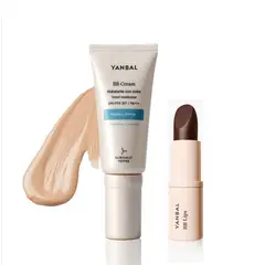 YANBAL - BALSAMO BB Lips para Labios y BB Cream Hidratante con Color Sentiva tono medio