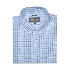 ROCKFORD - Camisa Algodón Hombre WF PB Cuadros Azul