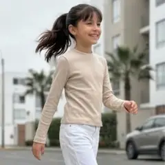 GENERICO - Polo Niña Rib Arena Algodón Manga Larga Angela Kids