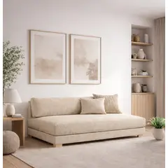 ARTSOFA - Banqueta Tres Cuerpos Aria Beige Antifluido