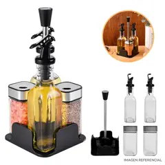 GENERICO - SET CONDIMENTERO Y ACEITERO PARA COCINA