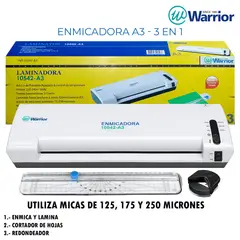 WARRIOR - Enmicadora Laminadora A3 - 3 en 1