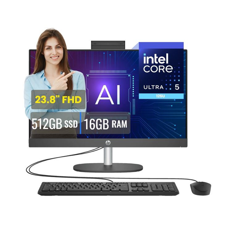 All In One ProOne 240 G10 Intel Ultra 5 125U 16GB RAM 512GB SSD 23.8" FHD FreeDOS