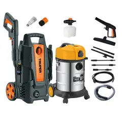 TRUPER - Hidrolavadora 1500 Psi + Aspiradora 30 Litros Ingco