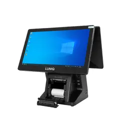 GENERICO - All in One POS 15.6 + Pantalla Cliente 15.6 Impresora 80mm Integrada Core i5 8GB RAM 256GB SSD Pantalla Táctil