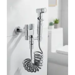 GALEZ - DUCHA BIDET HIGIENICA DE VALVULA DOBLE CROMADO UNIVERSAL - FACIL INSTALACIÓN