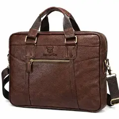 BULLCAPTAIN - - Maletín de Cuero GWB-055-CF - Marrón