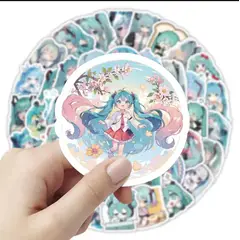 GENERICO - Pegatinas Miku Stickers Anime Decorativos Pack de Adhesivos