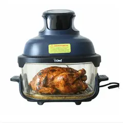 QUALITY PRODUCTS - Freidora de Aire I Chef 360 de Vidrio Refractario Transparente 4.2L