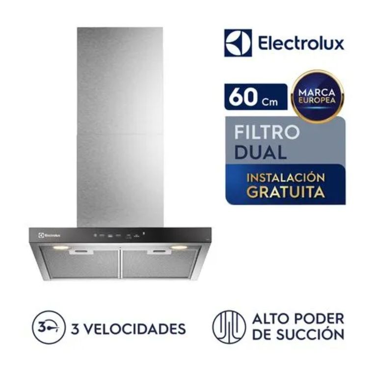 Campana Empotrable Electrico Decorativa 60CM Silver CE6TF