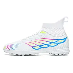 SHANDIAN - Zapatillas de Fútbol Hombre TF zapatos hombre Blanco