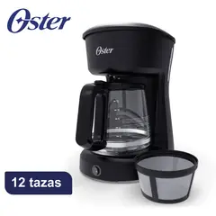OSTER - - Cafetera De 12 Tazas Con Filtro Permanente ON/OFF BVSTDCS12B