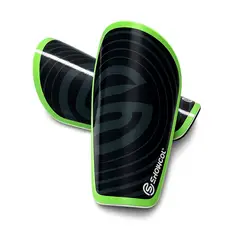 SHOWGOL - CANILLERAS DE FÚTBOL CON PORTA CANILLERA DE LYCRA NEGRO - ADULTO