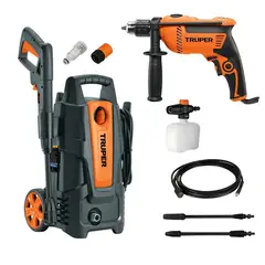 TRUPER - Hidrolavadora 1500 psi + Taladro percutor 600w