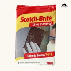 SCOTCH BRITE - Esponja Guinda 7447 3M para Inox Paq x12und