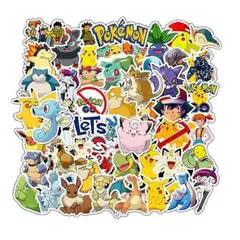 GENERICO - Pegatinas Pokemon Stickers Anime Decorativos Pack de 25 Adhesivos