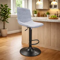 MOBELART - Banco para Bar Patrick Gris plata giratoria möbelArt