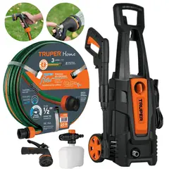 Truper - Combo hidrolavadora 1800PSI manguera 20m + pistola de riego