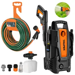 Truper - Combo Hidrolavadora 1500 PSI, manguera de 10m pistola de riego
